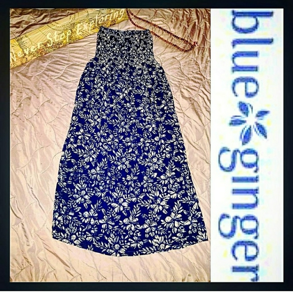 🆕️🌴Blue💙Ginger🌴Stapless Summer Dress